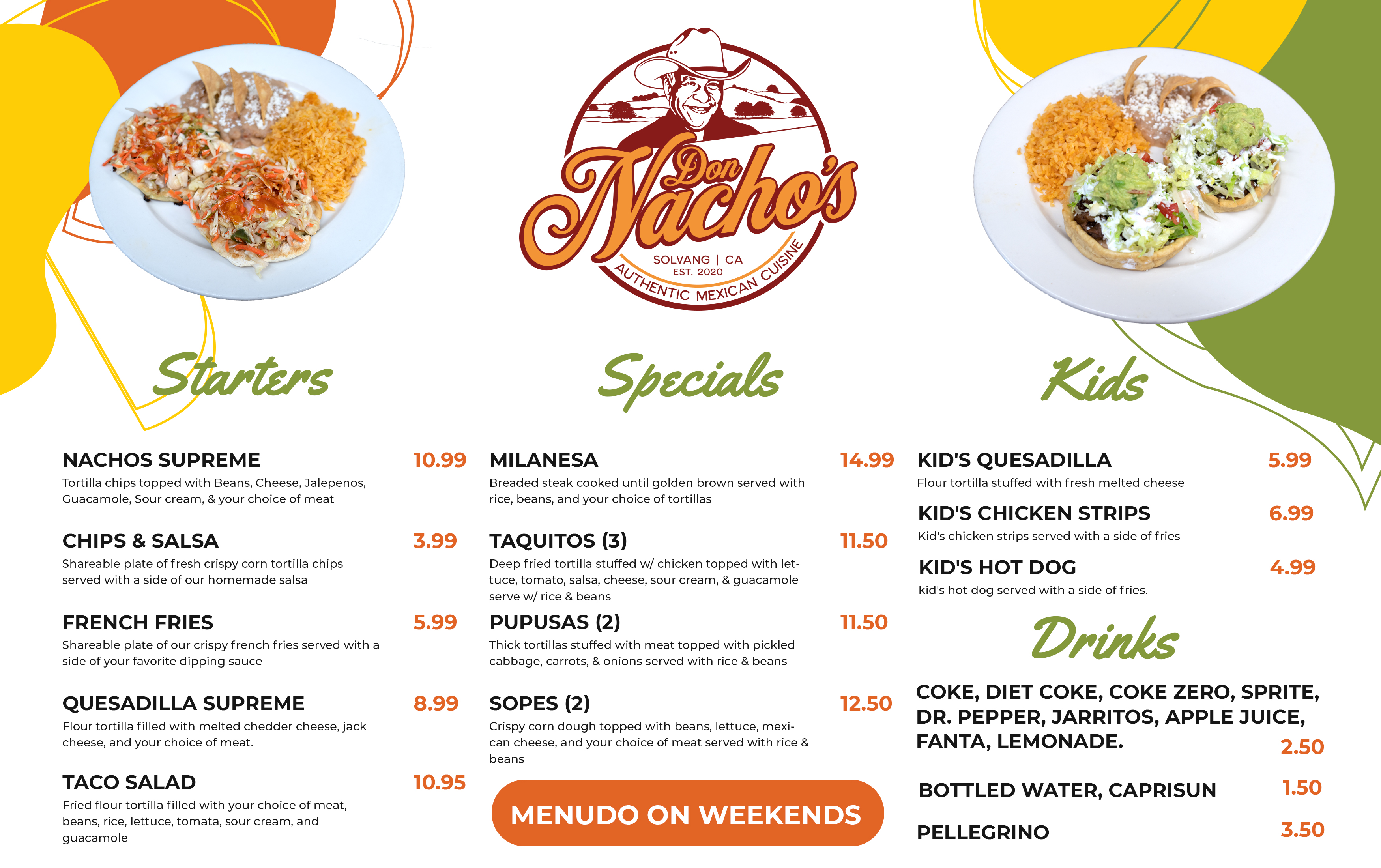 Menu First Page